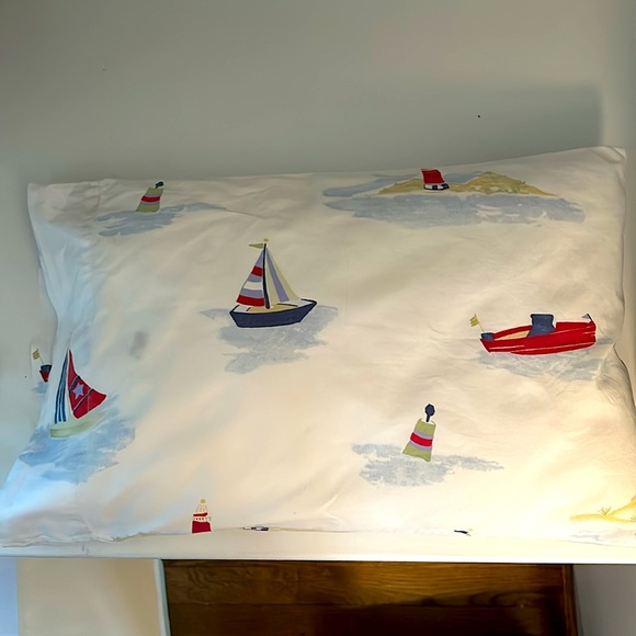 Pottery Barn boats decorative pillow cover (12”x16”) - Picture 2 of 2